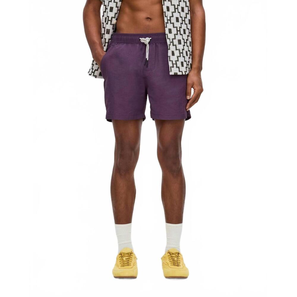 NEW OAS nylon swim shorts in plum